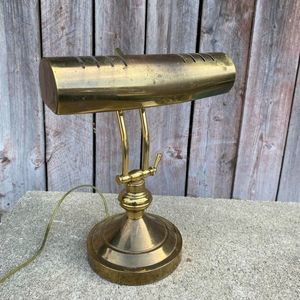Vintage Brass Portable Desk Lamp Executive